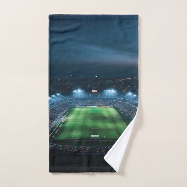 Empty football stadium at night hand towel (Hand Towel)