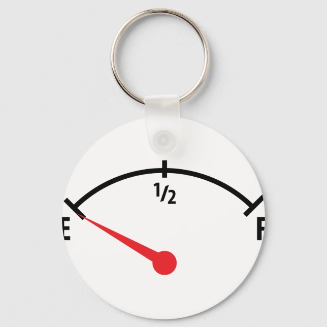 empty fuel tank indicator gage car key ring (Front)