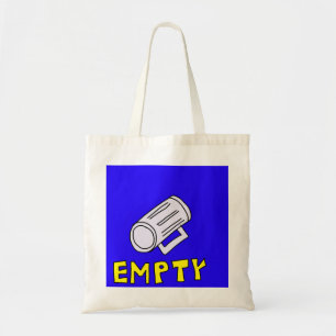 Empty glass tote bag