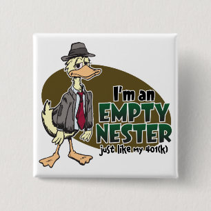 Empty Nest 15 Cm Square Badge