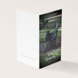 Empty Park Bench Sympathy Card