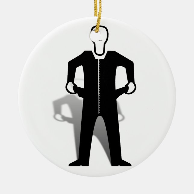 Empty Pockets Ceramic Tree Decoration (Front)