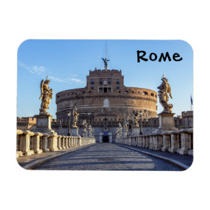 Empty Ponte Sant'Angelo at dawn - Rome, Italy Magnet
