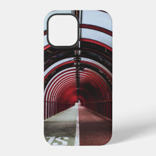 EMPTY RED AND WHITE GLASS TUNNEL iPhone 12 CASE