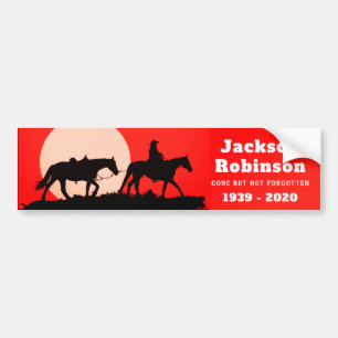 Empty Saddle Cowboy Remembrance Bumper Sticker