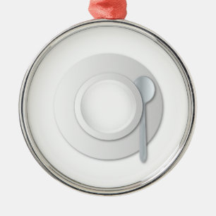 Empty Soup Bowl Metal Tree Decoration