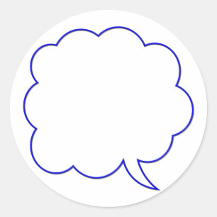 Empty speech bubble #1 classic round sticker