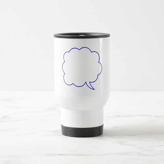 Empty speech bubble #1 travel mug (Center)