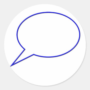 Empty speech bubble #2 classic round sticker