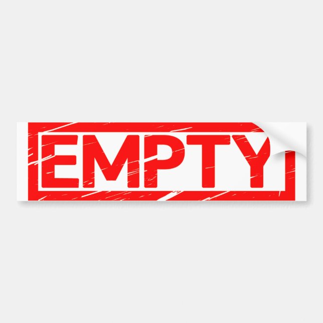 Empty Stamp Bumper Sticker (Front)