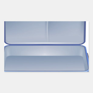 Empty suitcase illustration rectangular sticker