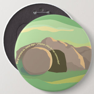 Empty Tomb I Stone! Thou Art Moved! I ESP I 6x6  B 6 Cm Round Badge