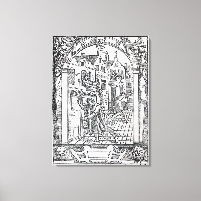 Emptying the Chamber Pots Canvas Print (Front)