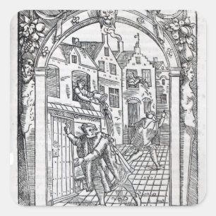 Emptying the Chamber Pots Square Sticker