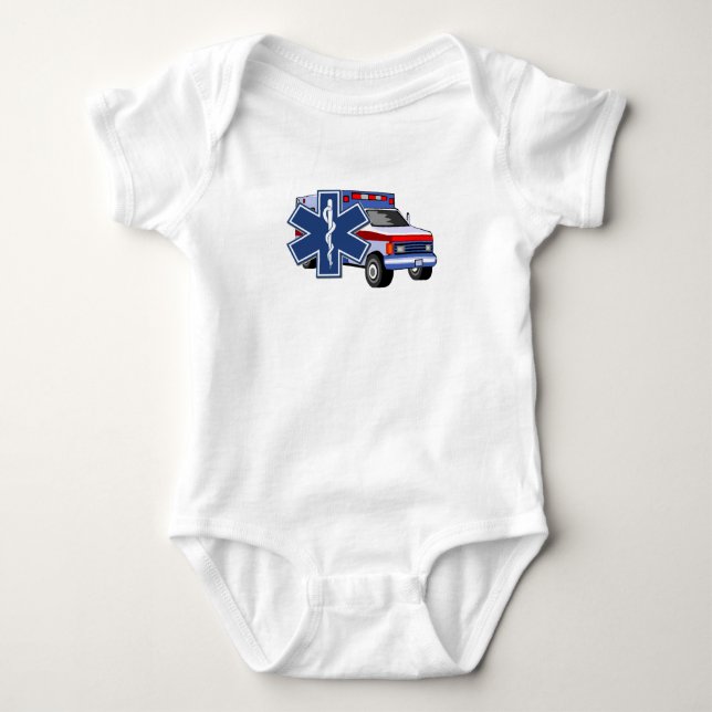 EMS Ambulance Baby Bodysuit (Front)