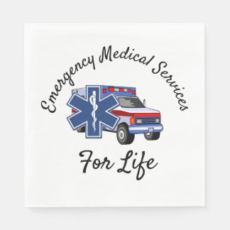 EMS Ambulance For Life Napkin
