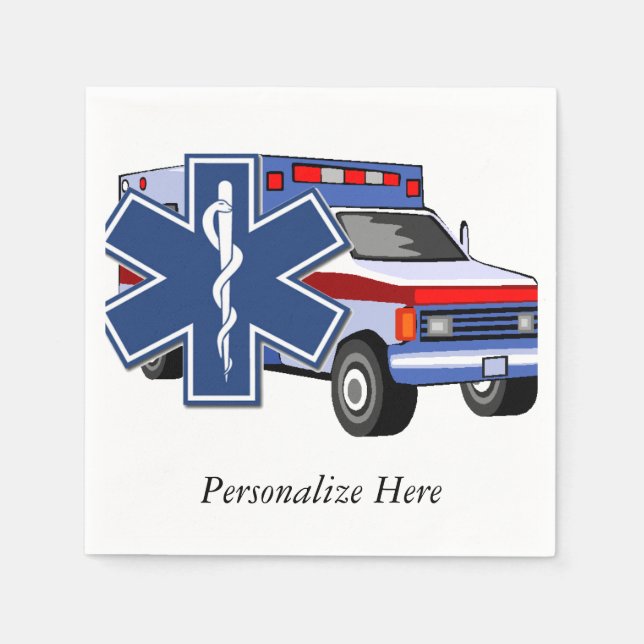 EMS Ambulance Napkin (Front)