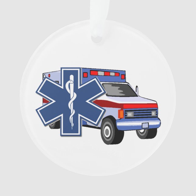 EMS Ambulance Ornament (Front)