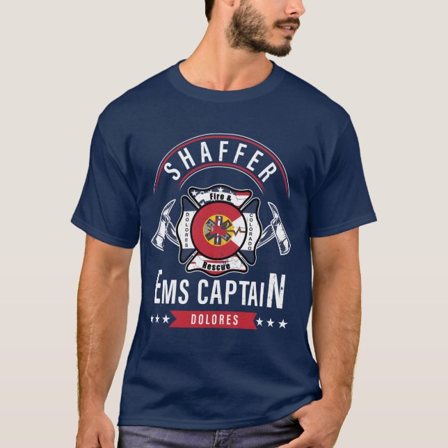 EMS Captain Shaffer - Dolores Fire Rescue T-Shirt (Front)