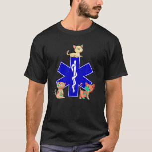 EMS Cat Lover Cute Cats EMT Cat Mum EMS Star of Li T-Shirt