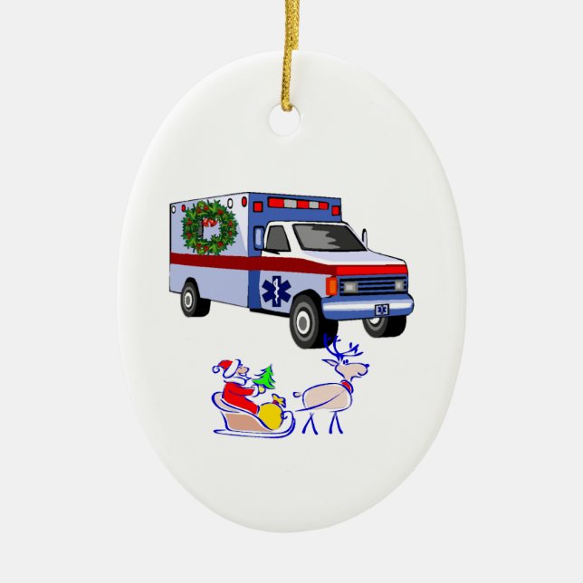 EMS Christmas Gifts Ceramic Tree Decoration (Front)