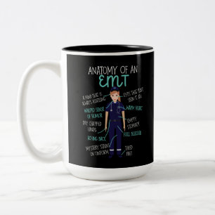 EMS Emergency Anatomy Of An Emt Two-Tone Coffee Mug