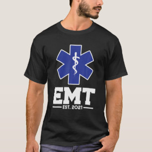 EMS Emergency EMT Est. 2021 Student Graduation T-Shirt