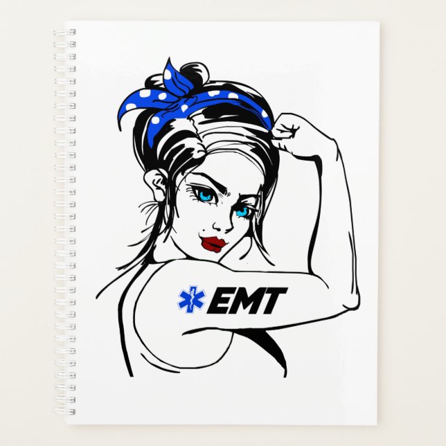 EMS Emergency EMT Rosie The Riveter Planner (Front)