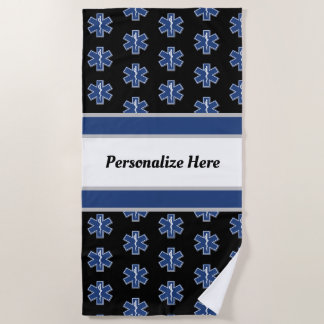 EMS Emergency Logo Beach Towel
