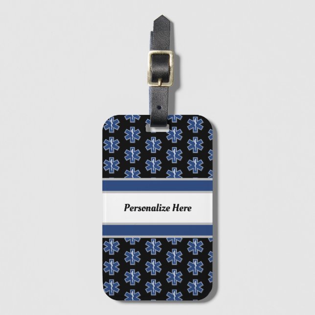 EMS Emergency Logo     Luggage Tag (Front Vertical)