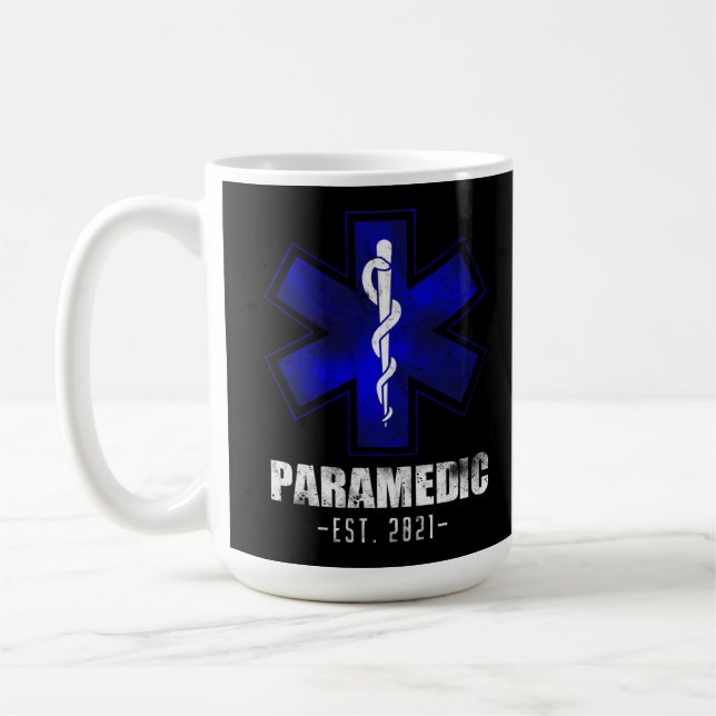 EMS Emergency Paramedic Est. 2021 Student Coffee Mug (Left)