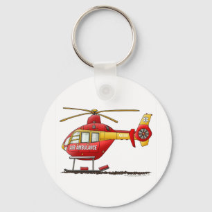 EMS EMT Rescue Medical Helicopter Ambulance Key Ring