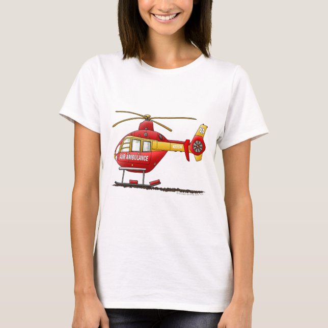 EMS EMT Rescue Medical Helicopter Ambulance T-Shirt (Front)