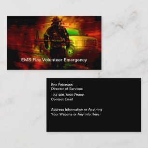 EMS Fire Emergency Theme Business Cards