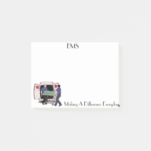 EMS Making A Difference Everyday Post It Notes (Front)