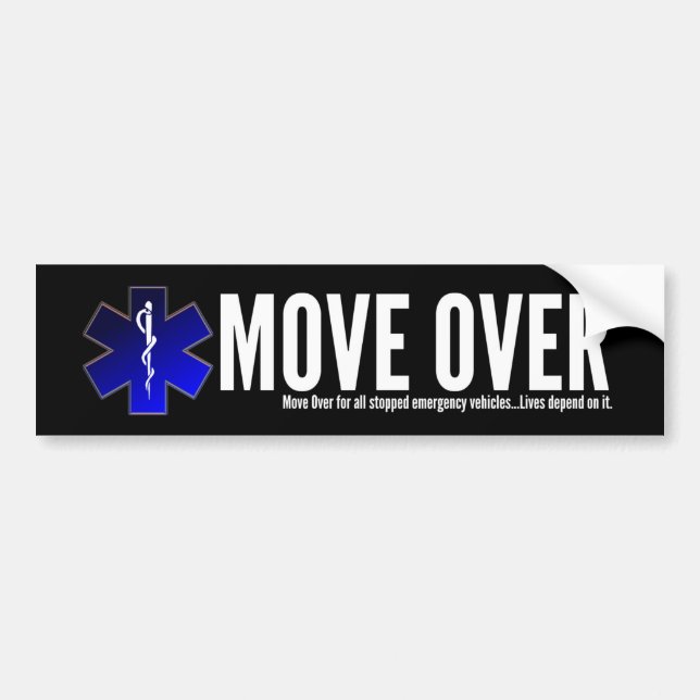EMS Move Over Bumper Sticker (Front)
