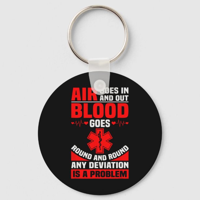Ems Nurse Quote Ambulance Driver Emt Paramedic Hea Key Ring (Front)