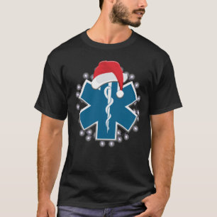 EMS Paramedic EMT Star of Life Christmas Graphic S T-Shirt