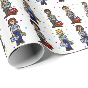 EMS Paramedics Gift Wrap