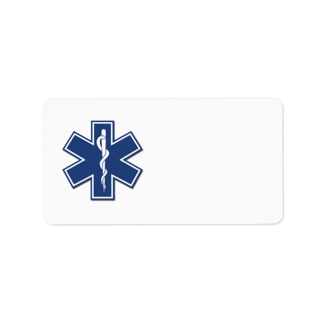 EMS Star of Life Label (Front)