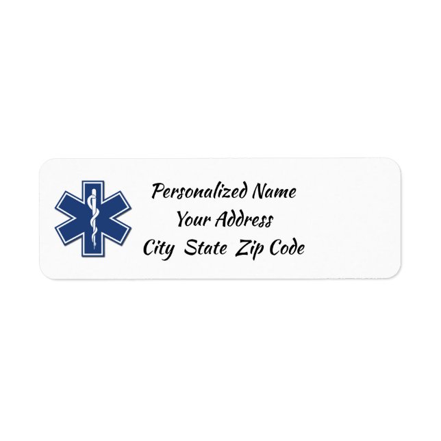 EMS Star of Life Label (Front)