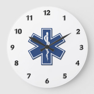 EMS Star of Life Large Clock