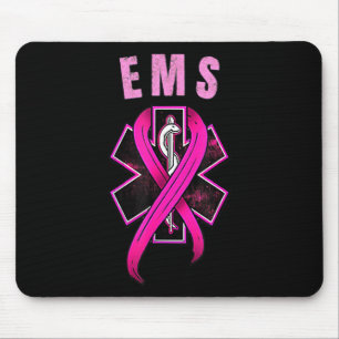 EMS Symbol For A Cure Breast Cancer Awareness Pink Mouse Mat