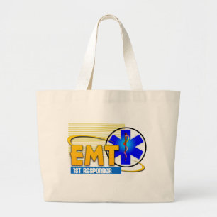 EMT 1ST RESPONDER EMERGENCY MEDICAL TECHNICIAN LARGE TOTE BAG
