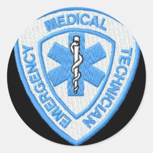 EMT BADGE CLASSIC ROUND STICKER