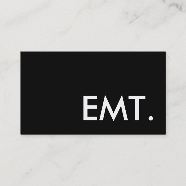 EMT. BUSINESS CARD (Front)