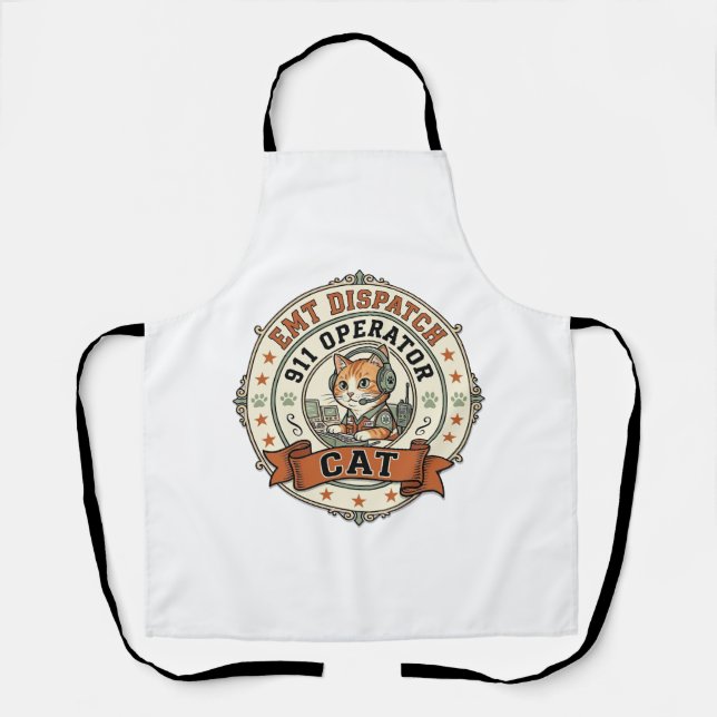 EMT Dispatch 911 Operator Cat EMT Dispatch 911 Ope Apron (Front)