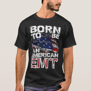EMT Distressed American USA Flag For EMTs T-Shirt