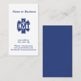 EMT Emergency Medical Technician Business Card
