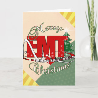 EMT Emergency Medical Technician CHRISTMAS Holiday Card